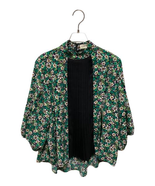 SUMI STYLE（スミ スタイル）SUMI STYLE (スミ スタイル) センタープリーツブラウス グリーン サイズ:FREEの古着・服飾アイテム