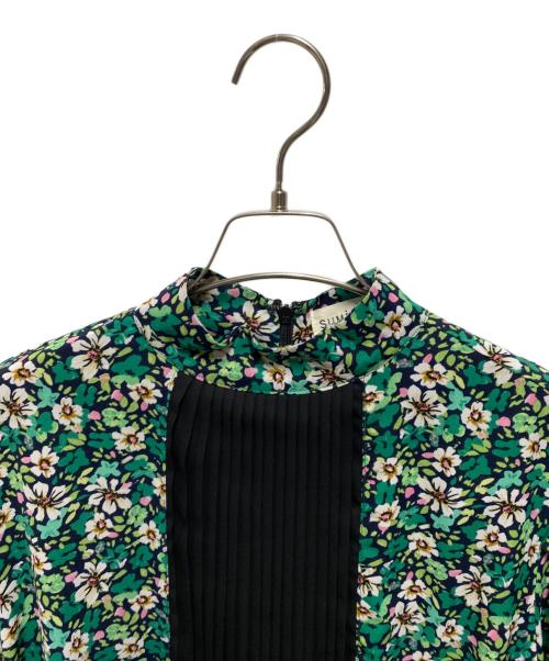 SUMI STYLE（スミ スタイル）SUMI STYLE (スミ スタイル) センタープリーツブラウス グリーン サイズ:FREEの古着・服飾アイテム