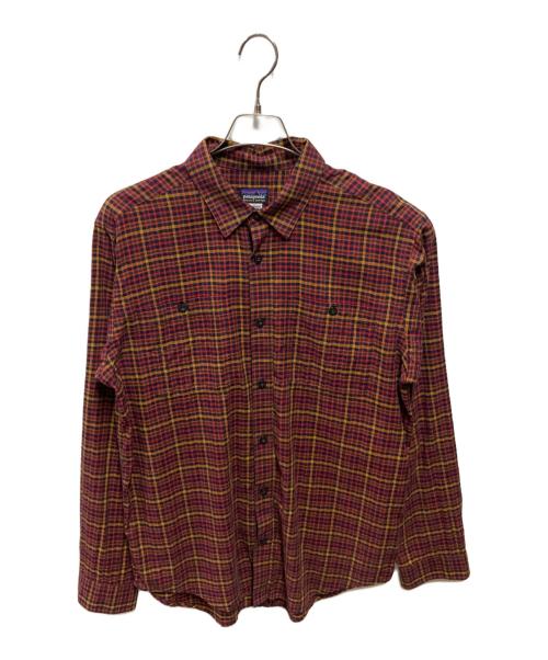 Patagonia（パタゴニア）Patagonia (パタゴニア) L/S Pima Cotton Shirt レッド サイズ:Ｍの古着・服飾アイテム