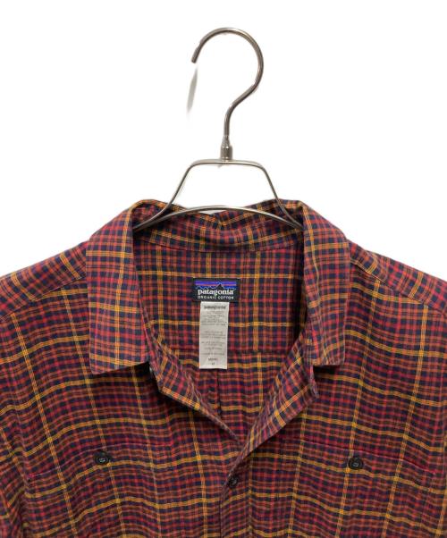 Patagonia（パタゴニア）Patagonia (パタゴニア) L/S Pima Cotton Shirt レッド サイズ:Ｍの古着・服飾アイテム