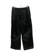 HYKEハイク）の古着「T/C TWILL ARMY WIDE LEG CHINOS」｜ブラック