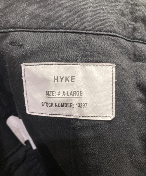 HYKE（ハイク）HYKE (ハイク) T/C TWILL ARMY WIDE LEG CHINOS ブラック サイズ:XLの古着・服飾アイテム