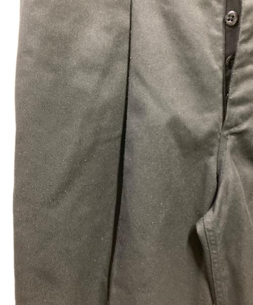 HYKE（ハイク）HYKE (ハイク) T/C TWILL ARMY WIDE LEG CHINOS ブラック サイズ:XLの古着・服飾アイテム