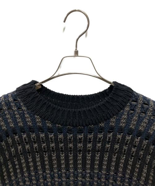 BATONER（バトナ―）BATONER (バトナ―) MIX YARN CREW NECK VEST ブラック サイズ:2の古着・服飾アイテム