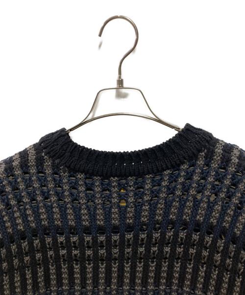 BATONER（バトナ―）BATONER (バトナ―) MIX YARN CREW NECK VEST ブラック サイズ:2の古着・服飾アイテム