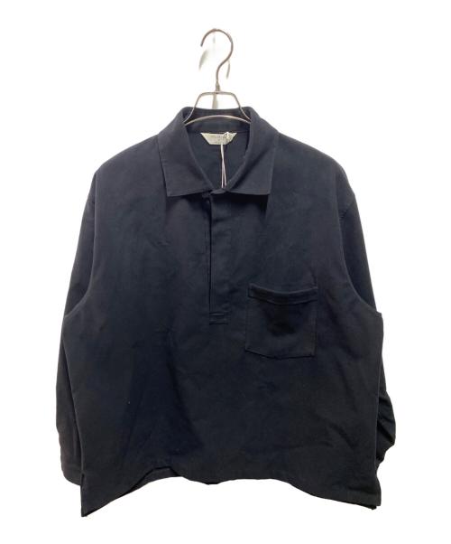 STILL BY HAND（スティルバイハンド）STILL BY HAND (スティルバイハンド) SYNTHETIC LEATHER OVER SHIRT ブラック サイズ:48の古着・服飾アイテム