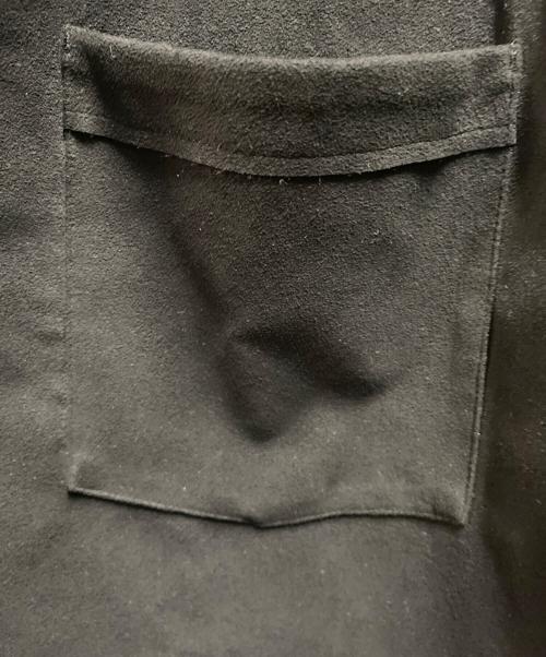 STILL BY HAND（スティルバイハンド）STILL BY HAND (スティルバイハンド) SYNTHETIC LEATHER OVER SHIRT ブラック サイズ:48の古着・服飾アイテム