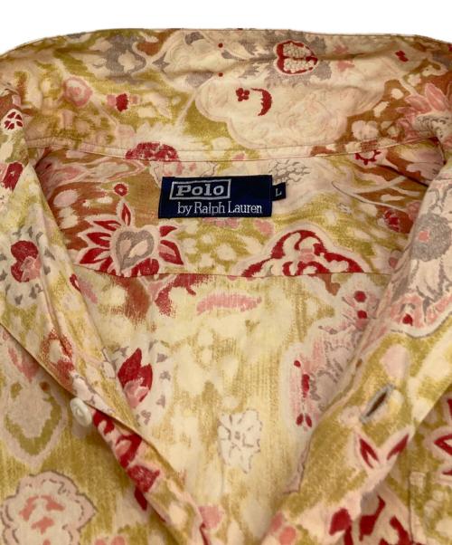 POLO RALPH LAUREN（ポロ・ラルフローレン）POLO RALPH LAUREN (ポロ・ラルフローレン) 総柄オープンカラーシャツ ベージュ サイズ:Ｌの古着・服飾アイテム