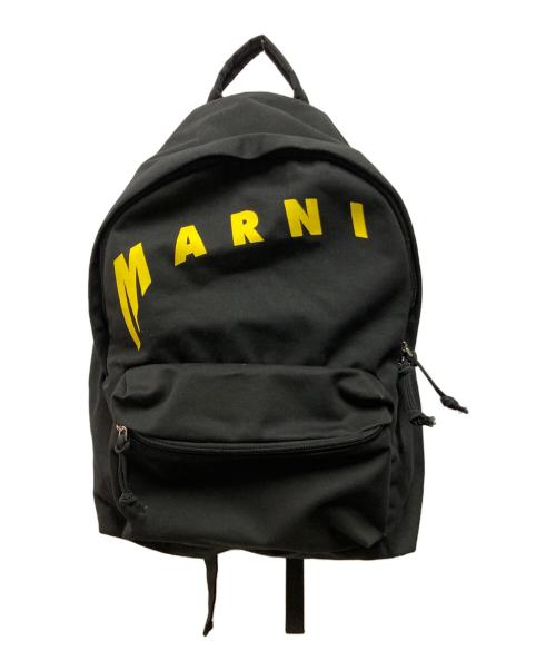 MARNI（マルニ）MARNI (マルニ) ロゴプリントキャンバスバックパック ブラックの古着・服飾アイテム