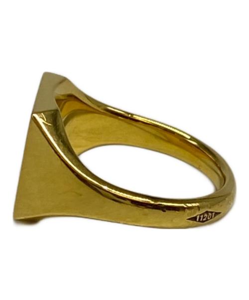 front11201（フロント11201）front11201 (フロント11201) Original Signet Ring Vermeil K24 / Square ゴールド サイズ:表意無しの古着・服飾アイテム