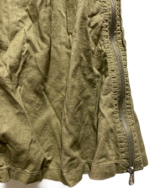 goa（ゴア）goa (ゴア) リネン混ジップギミックスカート カーキ サイズ:FREEの古着・服飾アイテム