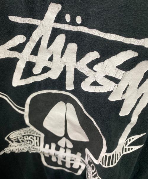stussy（ステューシー）stussy (ステューシー) 90s FRESH FOILSプリントTシャツ ブラック サイズ:Ｌの古着・服飾アイテム