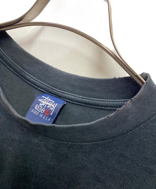 stussy（ステューシー）stussy (ステューシー) 90s FRESH FOILSプリントTシャツ ブラック サイズ:Ｌの古着・服飾アイテム
