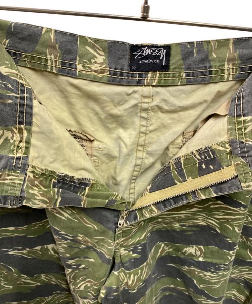 stussy（ステューシー）stussy (ステューシー) タイガーカモカットオフハーフパンツ グリーン サイズ:32の古着・服飾アイテム