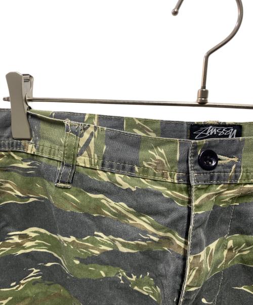 stussy（ステューシー）stussy (ステューシー) タイガーカモカットオフハーフパンツ グリーン サイズ:32の古着・服飾アイテム