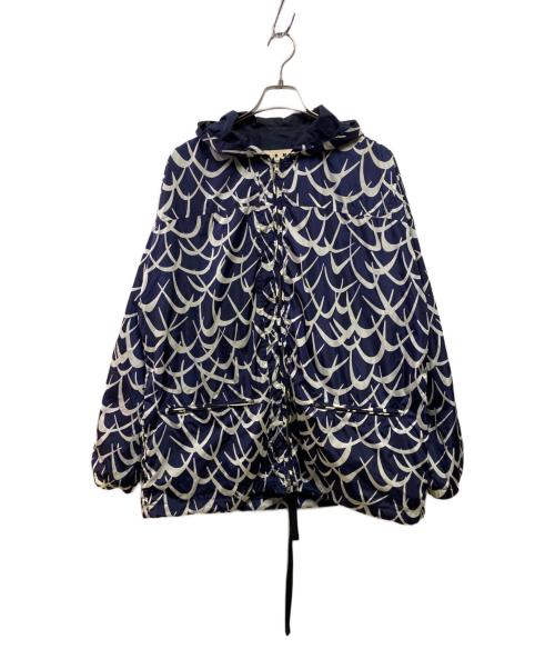 MARNI（マルニ）MARNI (マルニ) 25AW 総柄マウンテンフーディ ネイビー サイズ:44の古着・服飾アイテム