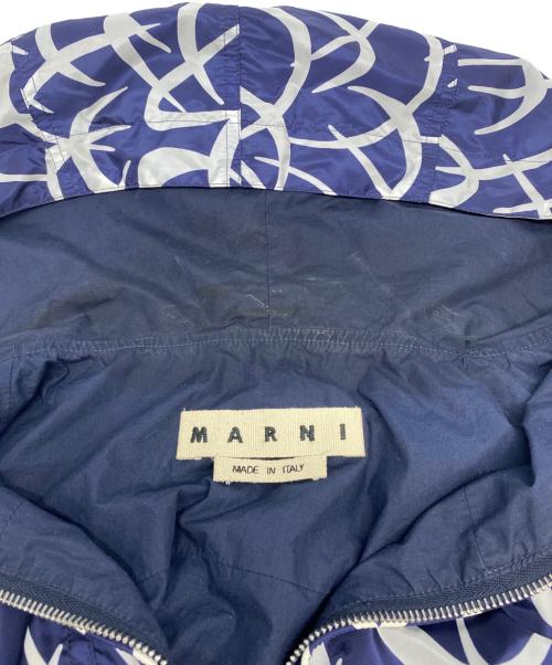 MARNI（マルニ）MARNI (マルニ) 25AW 総柄マウンテンフーディ ネイビー サイズ:44の古着・服飾アイテム
