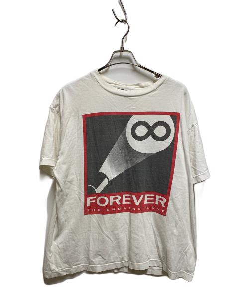 SAINT MICHAEL（セントマイケル）SAINT MICHAEL (セントマイケル) FOREVER プリントTシャツ ホワイト サイズ:ＸＬの古着・服飾アイテム