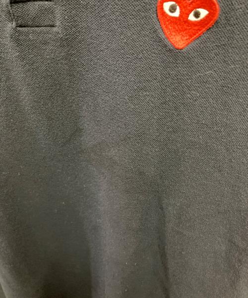 PLAY COMME des GARCONS（プレイコムデギャルソン）PLAY COMME des GARCONS (プレイコムデギャルソン) ハートワッペンポロシャツ ブラック サイズ:XXLの古着・服飾アイテム