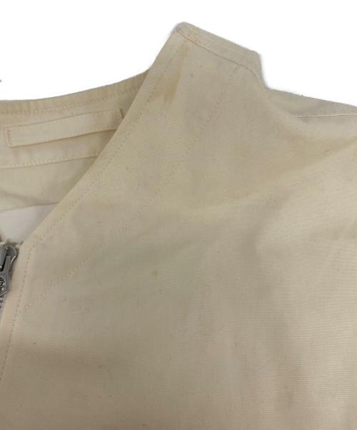 JIL SANDER（ジルサンダー）JIL SANDER (ジルサンダー) 22SS グラフィック袖切替ノーカラージャケット ベージュ サイズ:48の古着・服飾アイテム