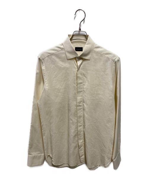 ERMENEGILDO ZEGNA（エルメネジルド・ゼニア）ERMENEGILDO ZEGNA (エルメネジルド・ゼニア) tailored fit シャツ ベージュ サイズ:Ｍの古着・服飾アイテム