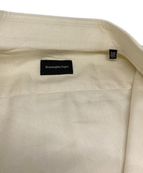 ERMENEGILDO ZEGNA（エルメネジルド・ゼニア）ERMENEGILDO ZEGNA (エルメネジルド・ゼニア) tailored fit シャツ ベージュ サイズ:Ｍの古着・服飾アイテム
