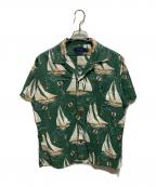 POLO RALPH LAURENポロ・ラルフローレン）の古着「総柄オープンカラーシャツ」｜グリーン