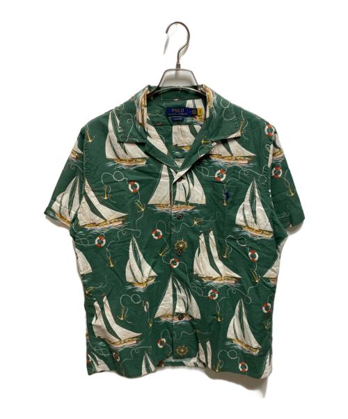 POLO RALPH LAUREN（ポロ・ラルフローレン）POLO RALPH LAUREN (ポロ・ラルフローレン) 総柄オープンカラーシャツ グリーン サイズ:Mの古着・服飾アイテム
