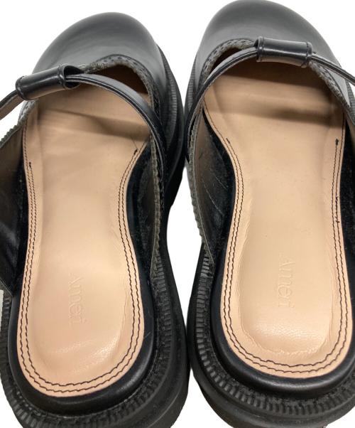 Ameri（アメリ）Ameri (アメリ) 26SS BROGUE SLIDE LOAFER ブラック サイズ:Mの古着・服飾アイテム
