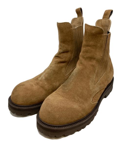kaiko（カイコー）KAIKO (カイコー) MIDORIKAWARYO (ミドリカワリョウ) サイドゴアブーツ ベージュ サイズ:26cmの古着・服飾アイテム