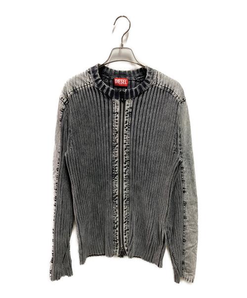 DIESEL（ディーゼル）DIESEL (ディーゼル) 24AW K-MATTY ジップカーディガン グレー サイズ:Ｓの古着・服飾アイテム