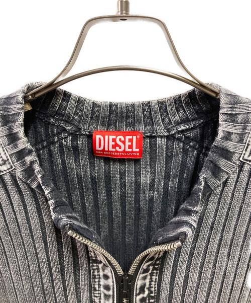 DIESEL（ディーゼル）DIESEL (ディーゼル) 24AW K-MATTY ジップカーディガン グレー サイズ:Ｓの古着・服飾アイテム