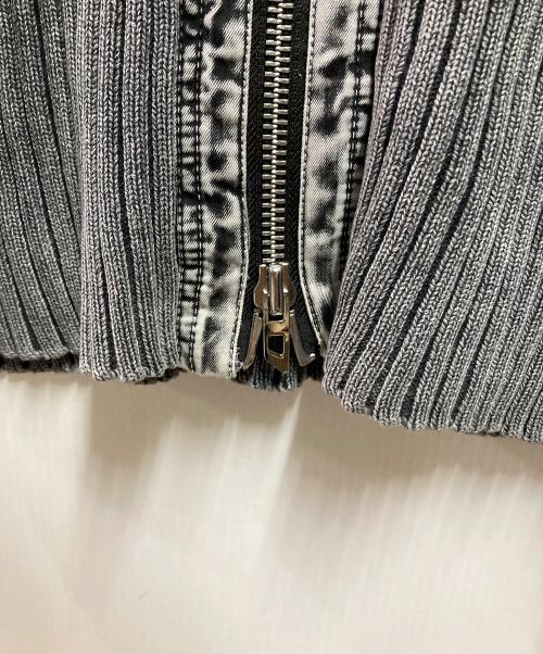DIESEL（ディーゼル）DIESEL (ディーゼル) 24AW K-MATTY ジップカーディガン グレー サイズ:Ｓの古着・服飾アイテム