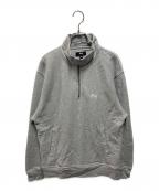 stussyステューシー）の古着「ハーフジップスウェット」｜グレー