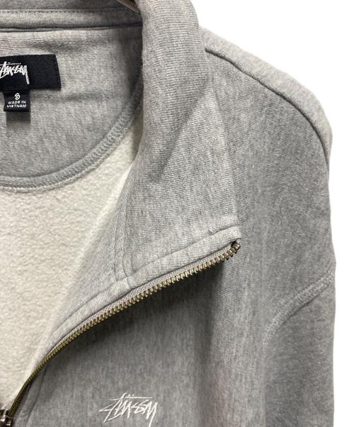 stussy（ステューシー）stussy (ステューシー) ハーフジップスウェット グレー サイズ:Sの古着・服飾アイテム