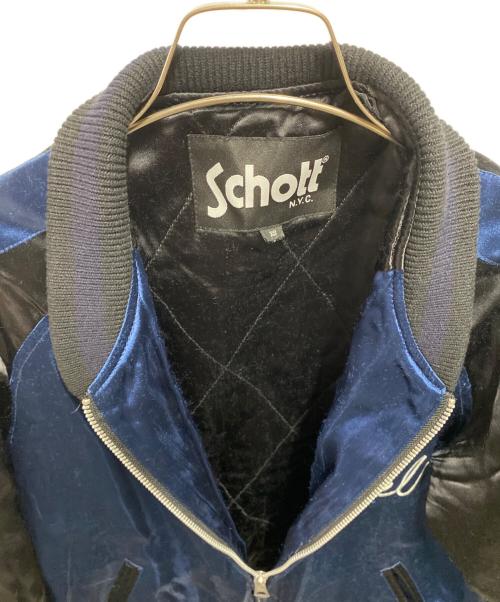 Schott（ショット）Schott (ショット) ANGEL SATIN SKA JACKET ブルー サイズ:XSの古着・服飾アイテム