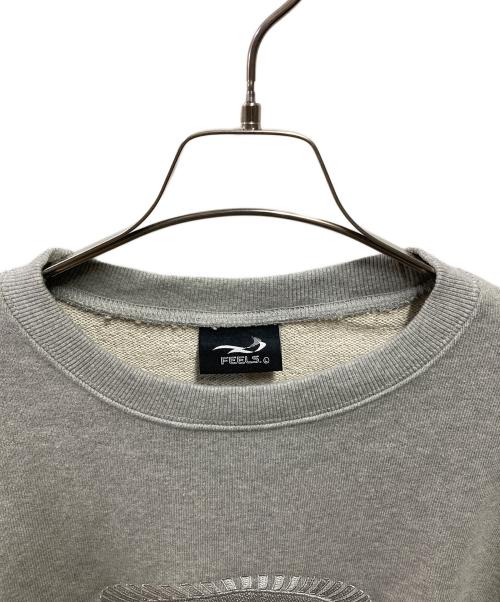 FEELS.（フィールズ）FEELS. (フィールズ) CREWNECK SWEATSHIRT グレー サイズ:Lの古着・服飾アイテム