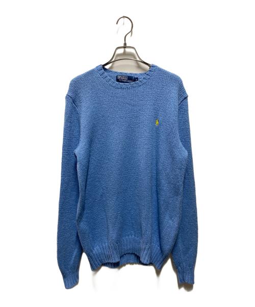 POLO RALPH LAUREN（ポロ・ラルフローレン）POLO RALPH LAUREN (ポロ・ラルフローレン) コットンニット スカイブルー サイズ:Ｓの古着・服飾アイテム
