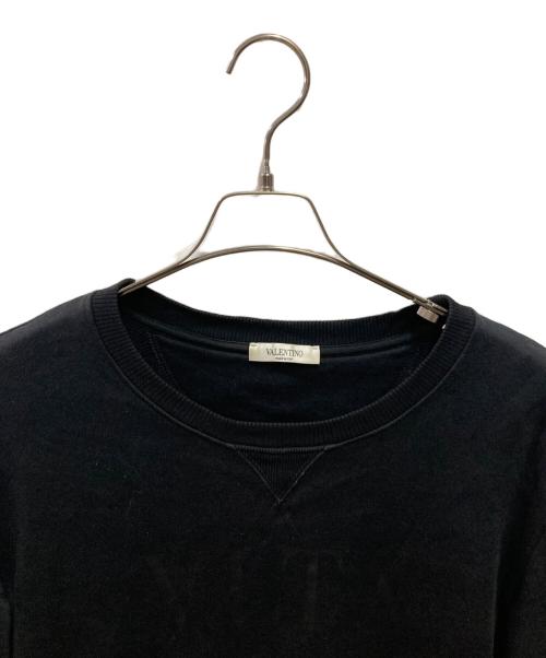 VALENTINO（ヴァレンティノ）VALENTINO (ヴァレンティノ) VLTN L/S SWEAT ブラック サイズ:ＸＳの古着・服飾アイテム