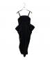 CLANE (クラネ) BARE TOP DRAPE ONEPIECE ブラック：8000円