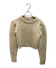 CLANE（クラネ）の古着「HAND CABLE COMPACT KNIT TOPS」｜アイボリー