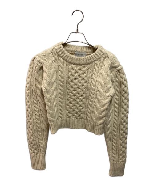 CLANE（クラネ）CLANE (クラネ) HAND CABLE COMPACT KNIT TOPS アイボリー サイズ:Sの古着・服飾アイテム