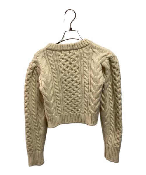 CLANE（クラネ）CLANE (クラネ) HAND CABLE COMPACT KNIT TOPS アイボリー サイズ:Sの古着・服飾アイテム