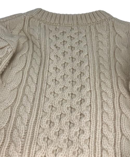 CLANE（クラネ）CLANE (クラネ) HAND CABLE COMPACT KNIT TOPS アイボリー サイズ:Sの古着・服飾アイテム