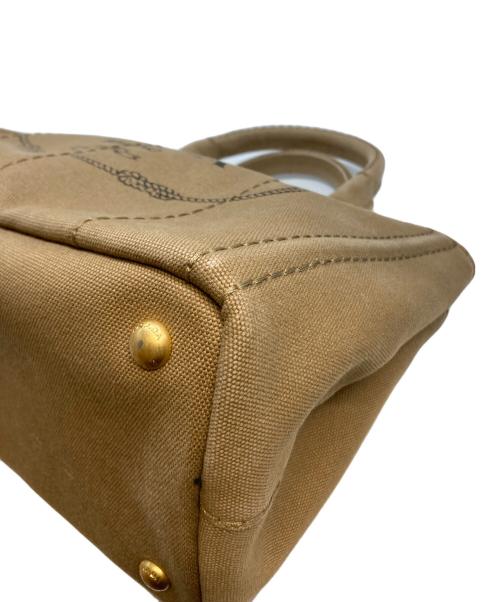 PRADA（プラダ）PRADA (プラダ) 2WAYキャンバストートバッグ ベージュの古着・服飾アイテム