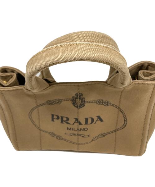 PRADA（プラダ）PRADA (プラダ) 2WAYキャンバストートバッグ ベージュの古着・服飾アイテム
