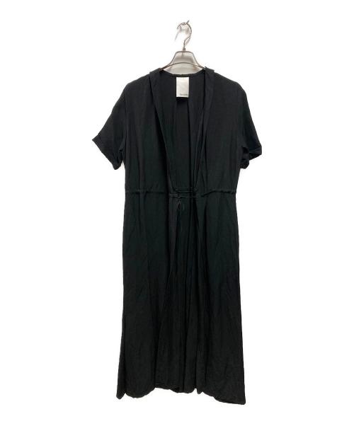 Whim Gazette（ウィムガゼット）Whim Gazette (ウィムガゼット) リネン混ワンピース ブラック サイズ:ＦＲＥＥの古着・服飾アイテム