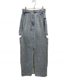 CLANE（クラネ）の古着「CIRCLE CUT LAYERED DENIM SKIRT」｜インディゴ
