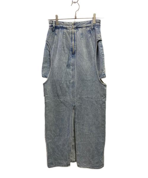CLANE（クラネ）CLANE (クラネ) CIRCLE CUT LAYERED DENIM SKIRT インディゴの古着・服飾アイテム