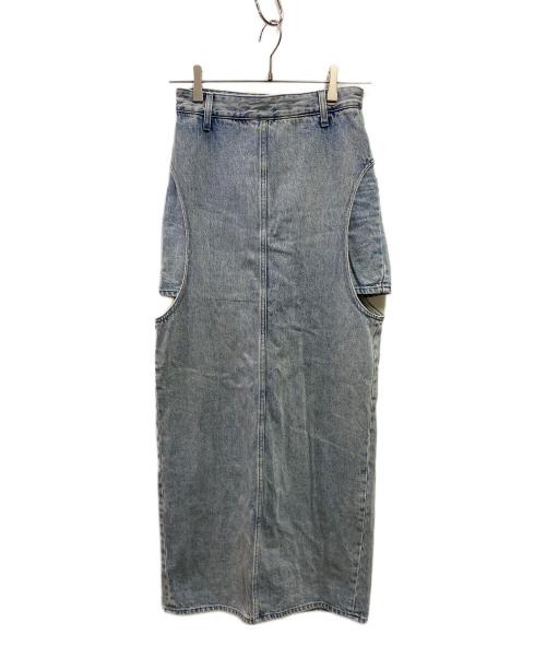 CLANE（クラネ）CLANE (クラネ) CIRCLE CUT LAYERED DENIM SKIRT インディゴの古着・服飾アイテム